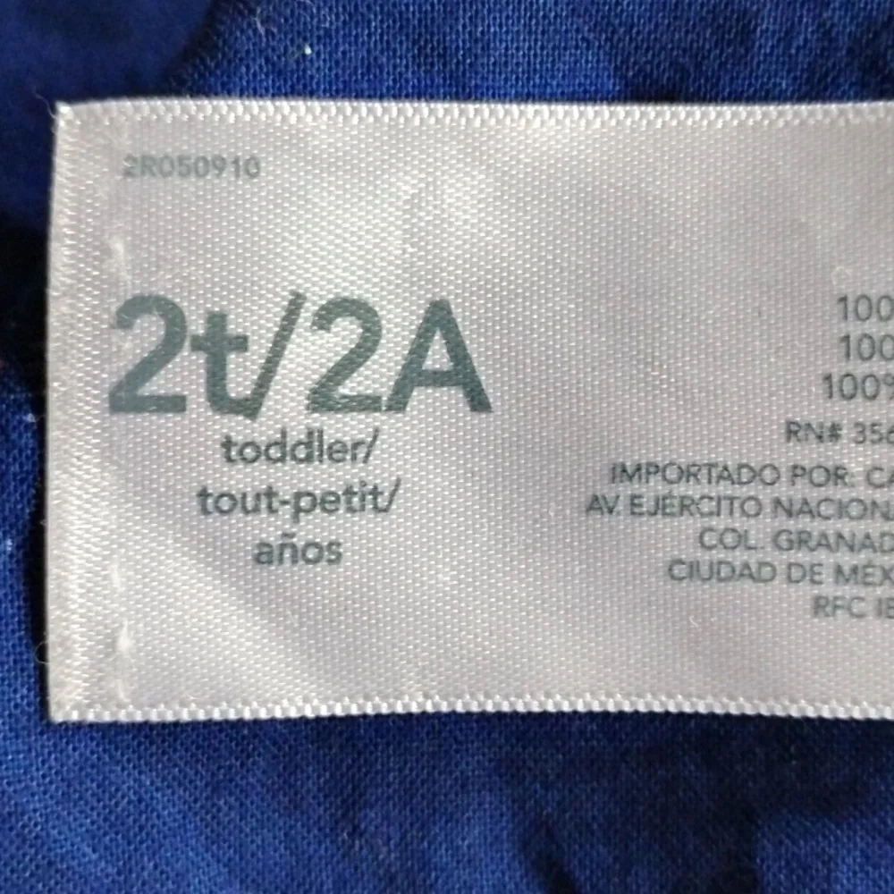 Two Zara Carter's 100% Cotton Button Down Shirt 2Y-3Y 2T Bugs Palm Trees